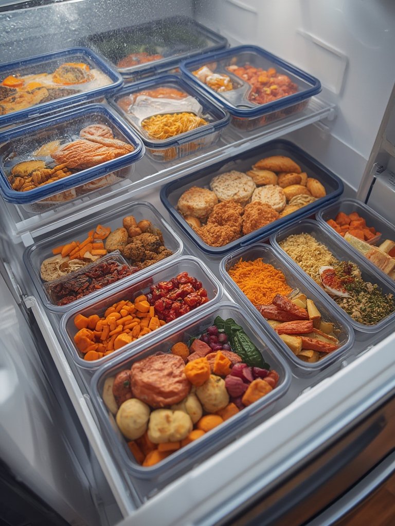 food containers in action