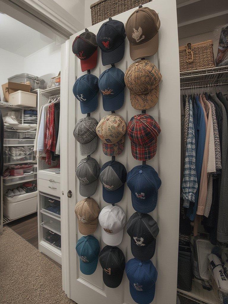 cap organizer in action