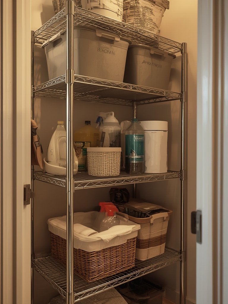 metal shelving in action