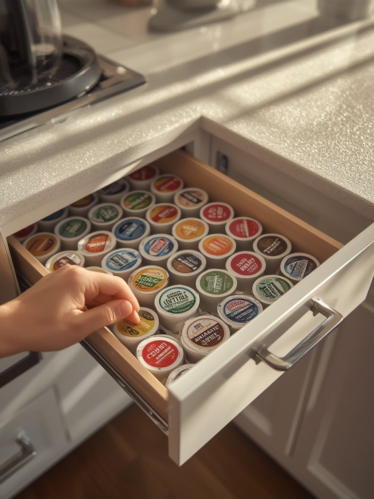 coffee drawer in action
