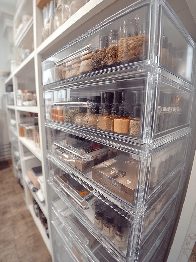 storage drawers in action