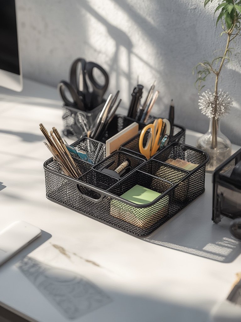 desk organizer in action