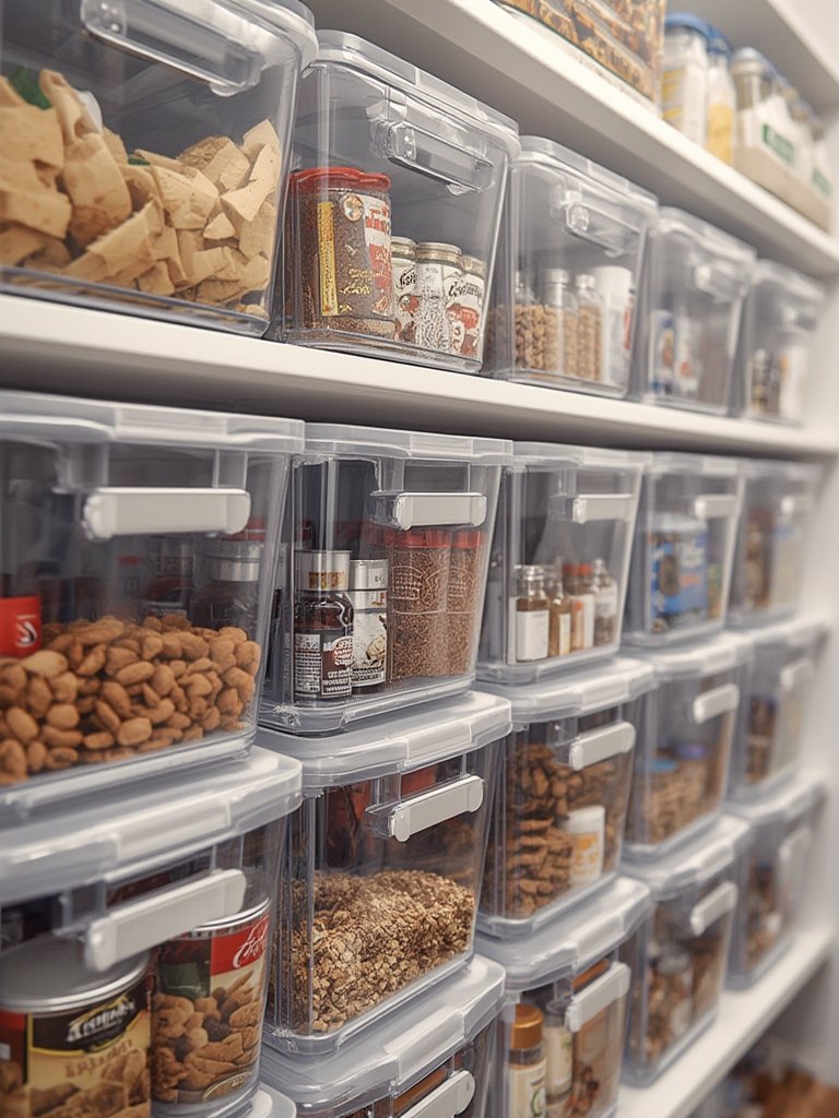 storage bins in action