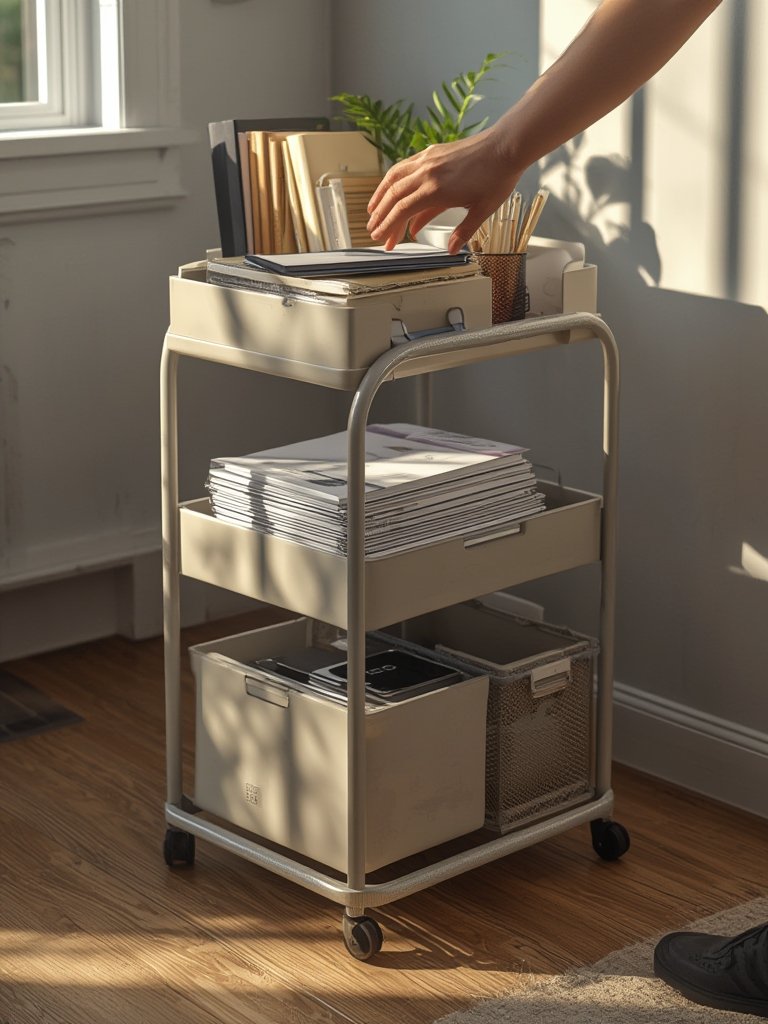 utility cart in action