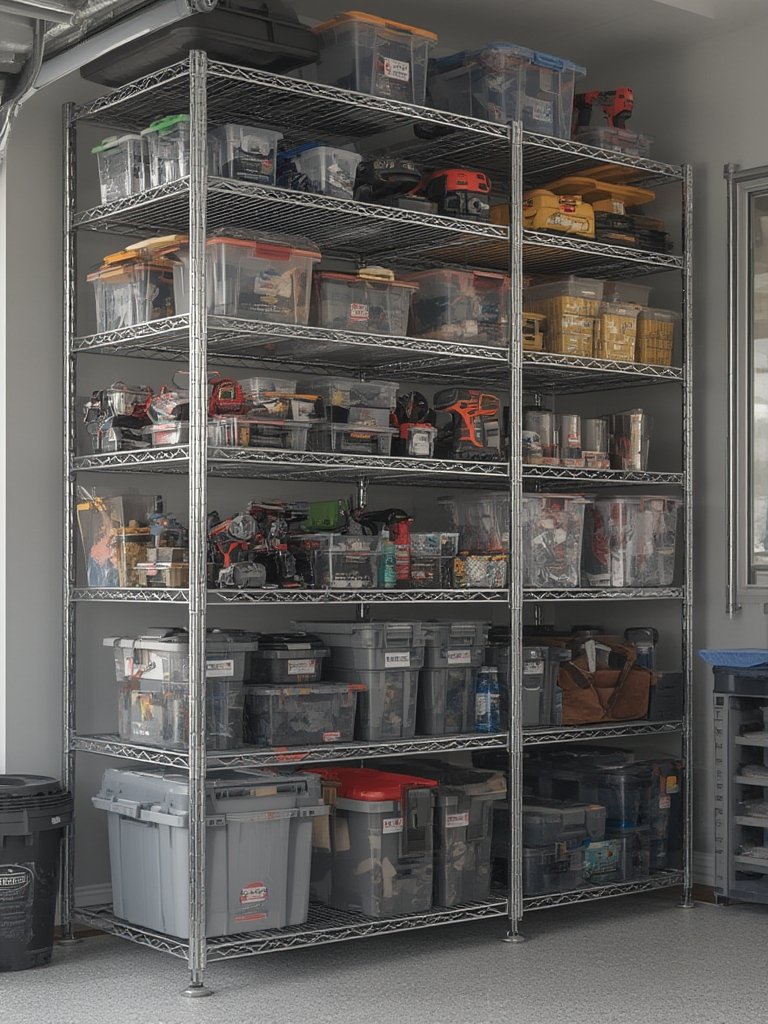 wire shelving in action