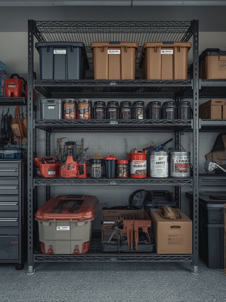 storage shelf in action